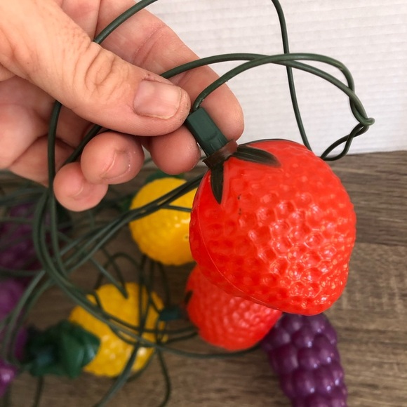 Vtg Alderbrook Blow Mold Fruit String Lights - Picture 7 of 16